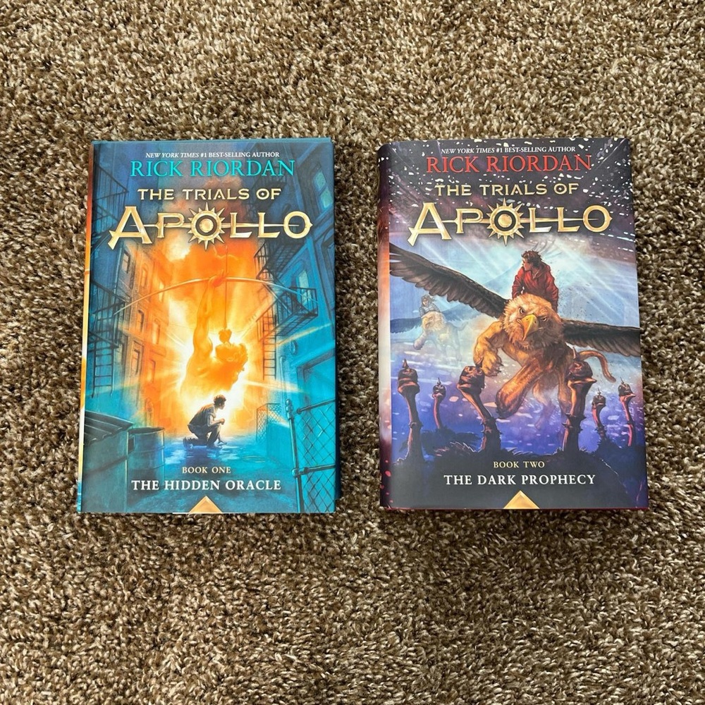 First two books in The Trials of Apollo Book series (hardcover)